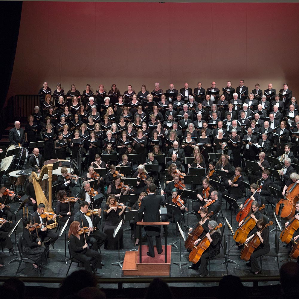 Yakima Symphony Chorus and Orchestra performing live onstage